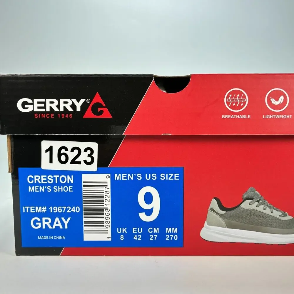 Gerry Creston Gray Casual Sneakers Lace Up Walking Shoes 1967240 Men's Size 9